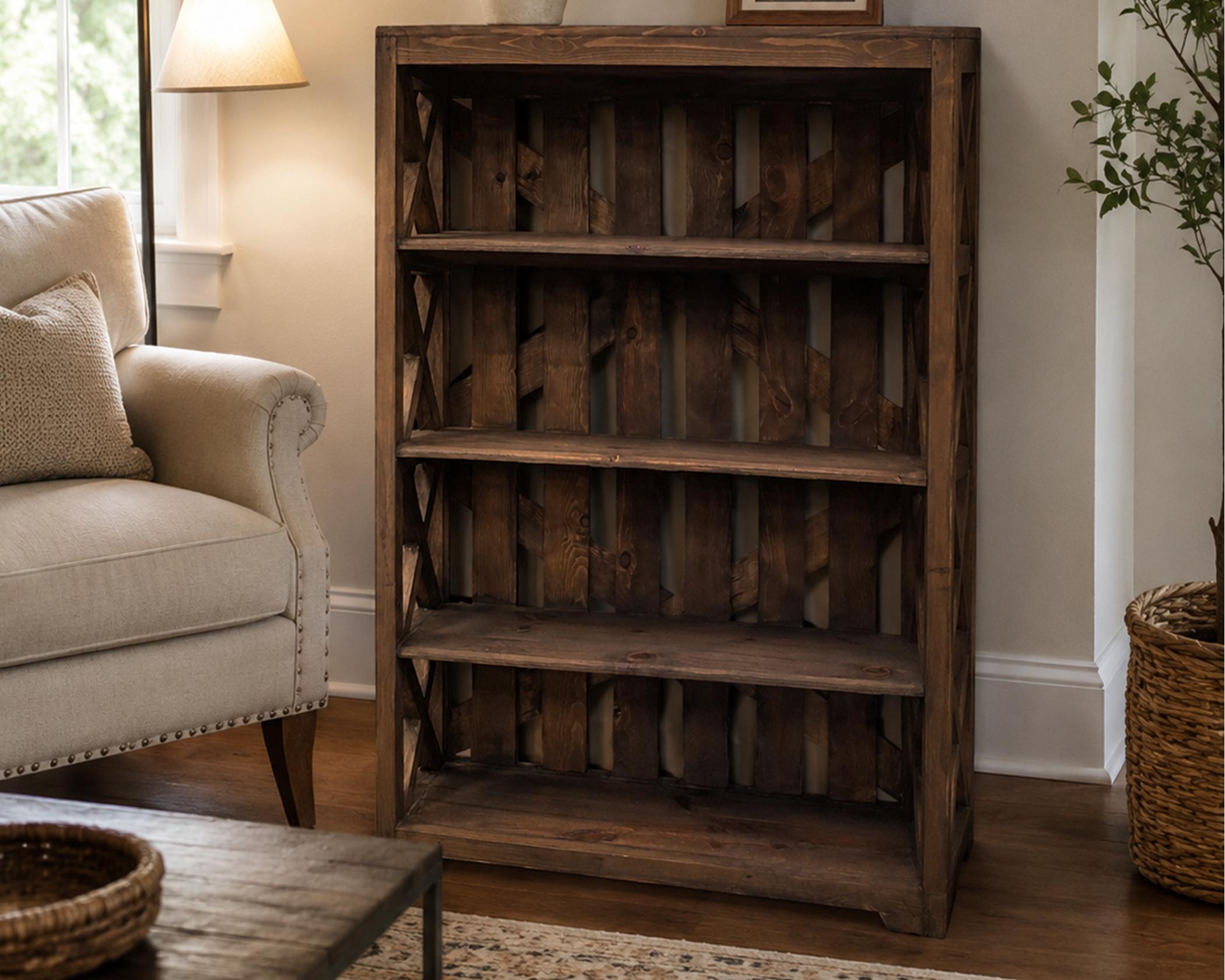 Las Cruces Bookcase Wax Walnut (2 in Stock) (image for) Las Cruces Bookcase Wax Walnut (2 in Stock)