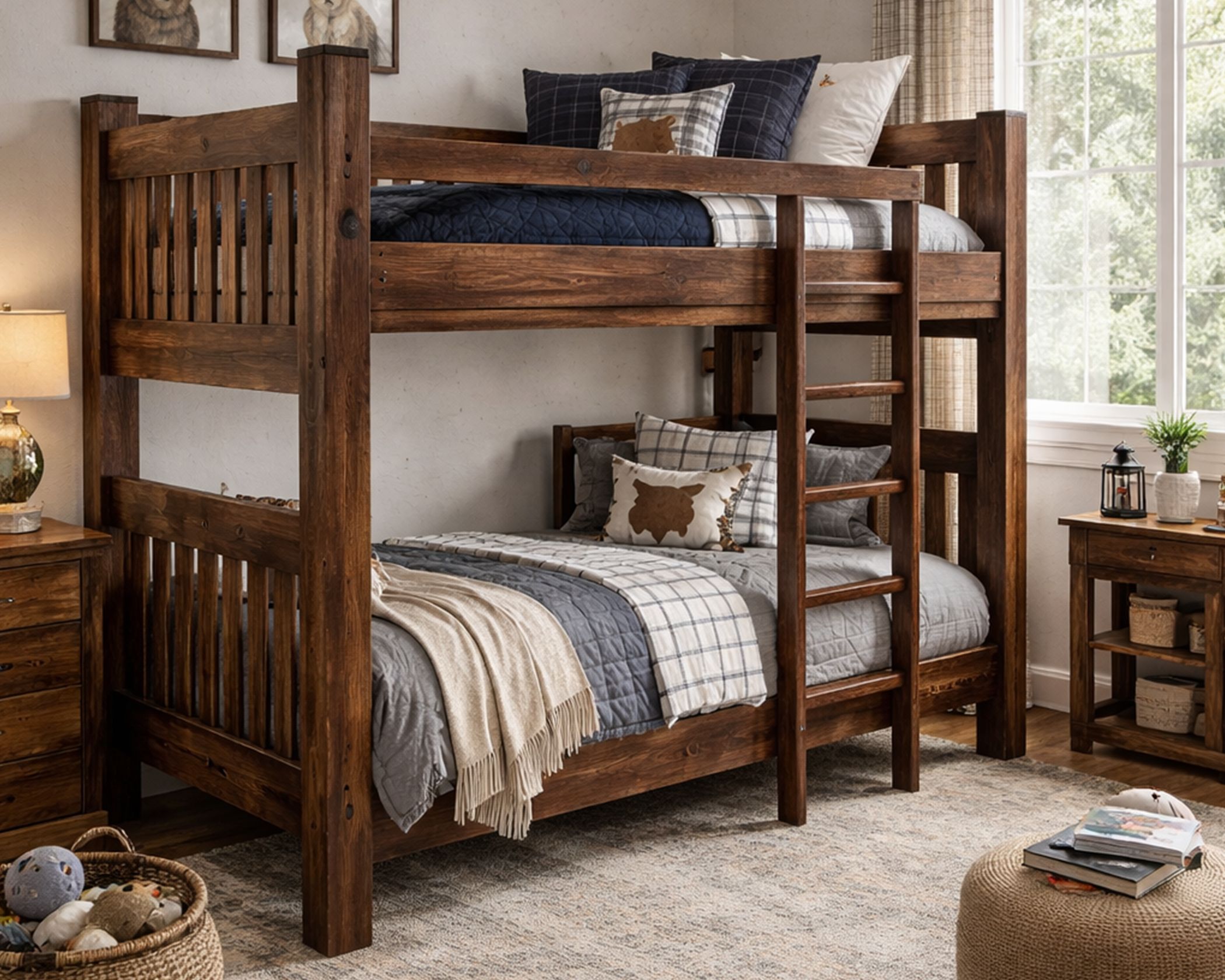 Bunk Bed Walnut T/T (image for) Bunk Bed Walnut T/T